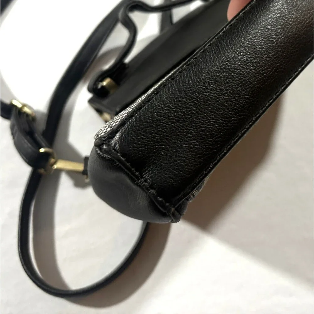 Juicy Couture Purse Women Black Gray Y2K The Day Satchel Monogram Crossbody Bag
